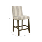 Tabouret de bar HomePop à dossier incurvé 24 pouces - 61 cm (24 pouces)