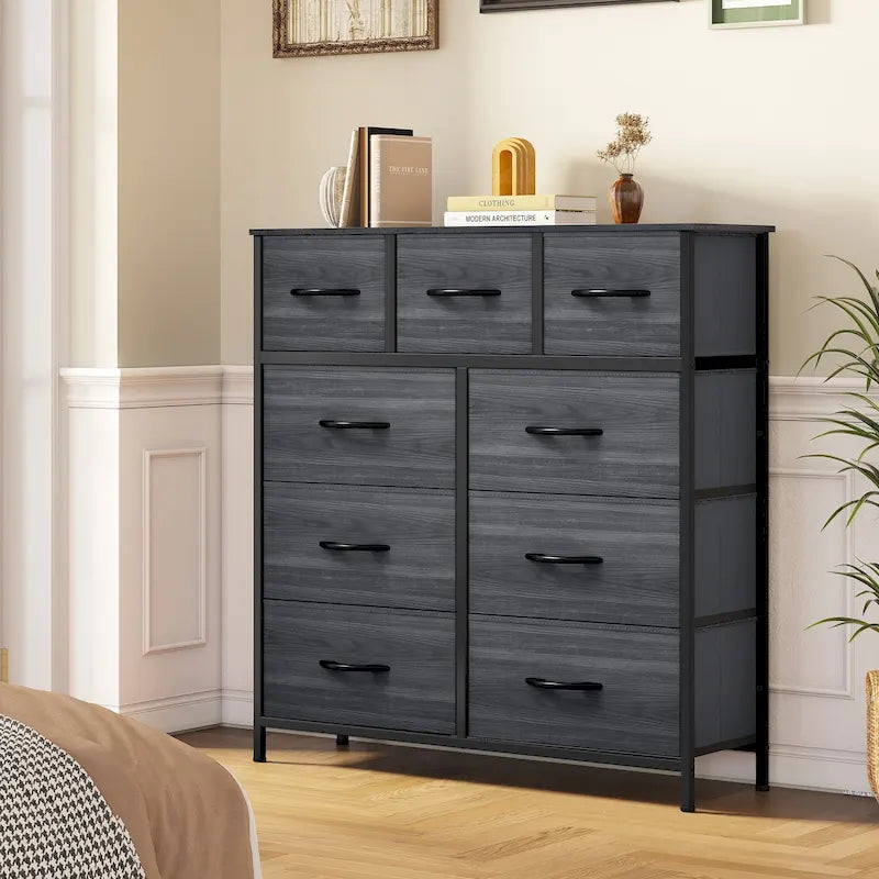Tour de rangement moderne à 9 tiroirs pour chambre à coucher