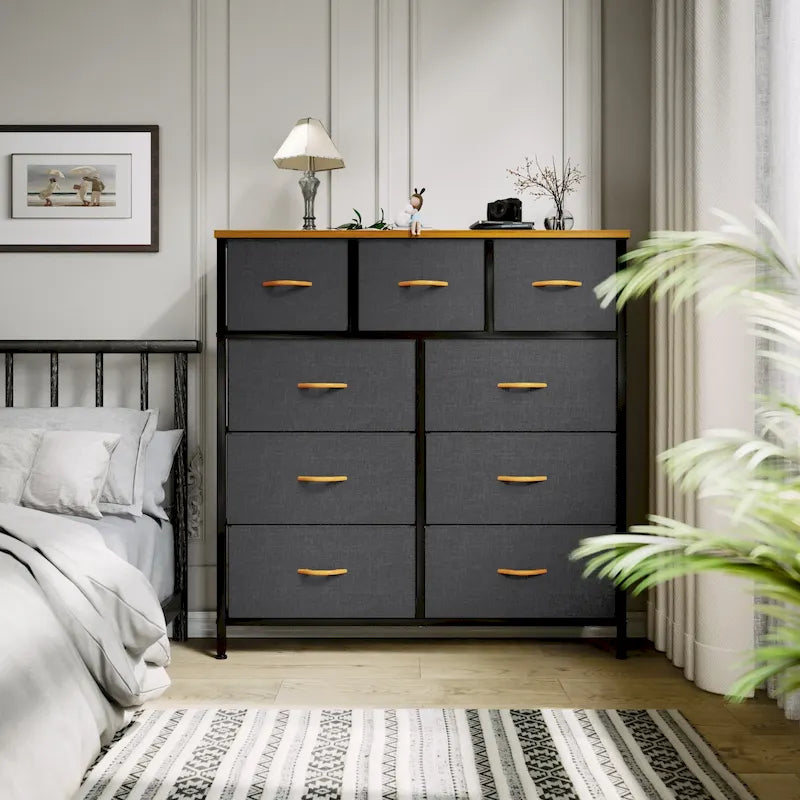 Tour de rangement moderne à 9 tiroirs pour chambre à coucher