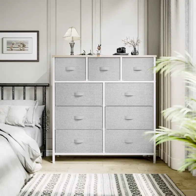 Tour de rangement moderne à 9 tiroirs pour chambre à coucher