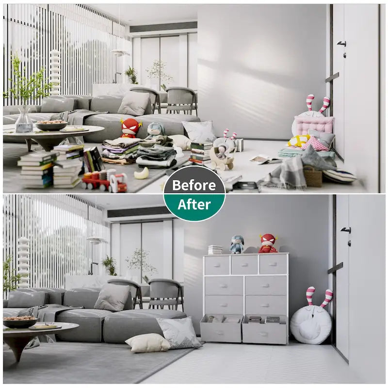 Tour de rangement moderne à 9 tiroirs pour chambre à coucher