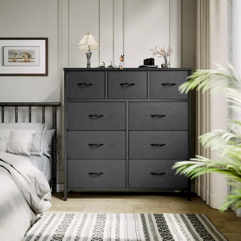 Tour de rangement moderne à 9 tiroirs pour chambre à coucher