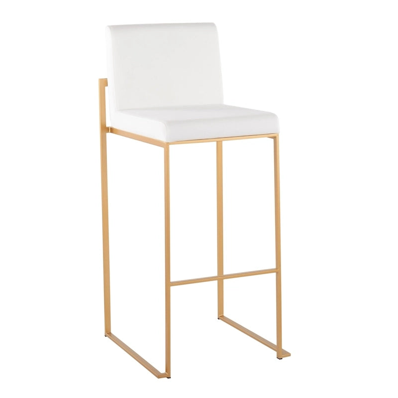 Tabouret de bar à dossier haut Silver Orchid Forrest - Lot de 2