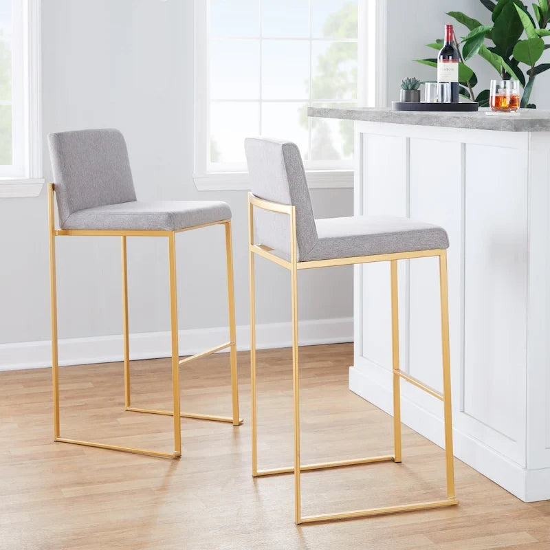 Silver Orchid Forrest High Back Bar Stool - Set of 2