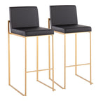 Tabouret de bar à dossier haut Silver Orchid Forrest - Lot de 2