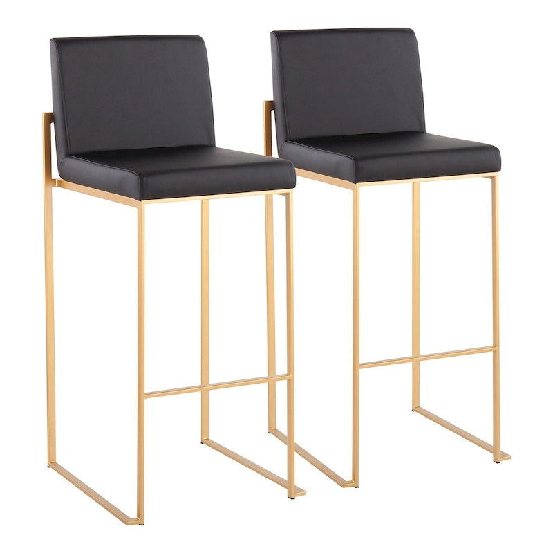 Tabouret de bar à dossier haut Silver Orchid Forrest - Lot de 2