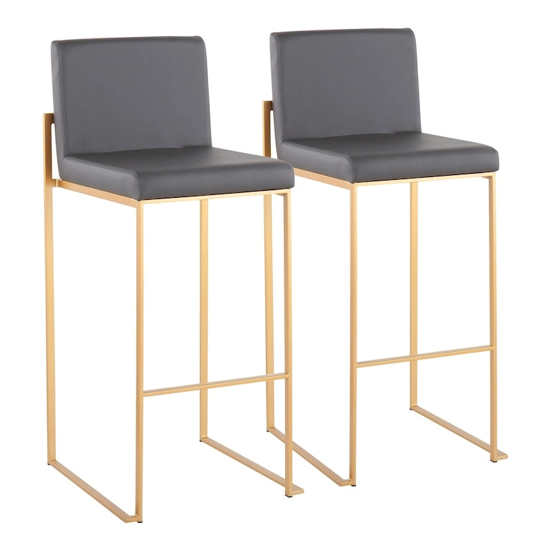 Tabouret de bar à dossier haut Silver Orchid Forrest - Lot de 2