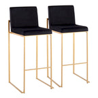 Tabouret de bar à dossier haut Silver Orchid Forrest - Lot de 2