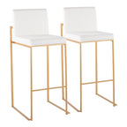 Tabouret de bar à dossier haut Silver Orchid Forrest - Lot de 2