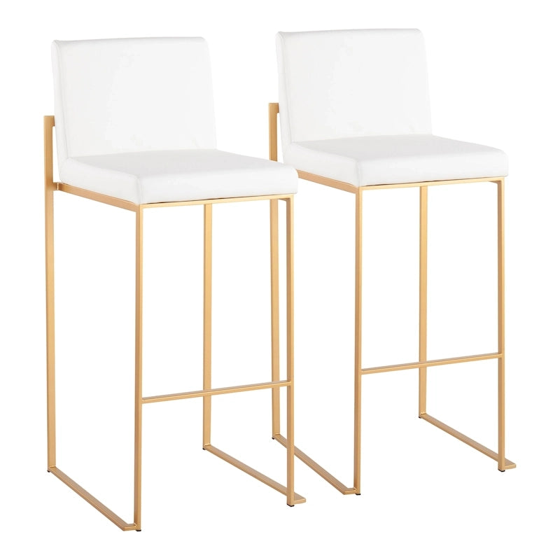 Tabouret de bar à dossier haut Silver Orchid Forrest - Lot de 2