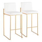 Tabouret de bar à dossier haut Silver Orchid Forrest - Lot de 2