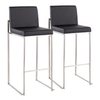 Tabouret de bar à dossier haut Silver Orchid Forrest - Lot de 2