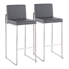 Tabouret de bar à dossier haut Silver Orchid Forrest - Lot de 2