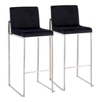 Tabouret de bar à dossier haut Silver Orchid Forrest - Lot de 2
