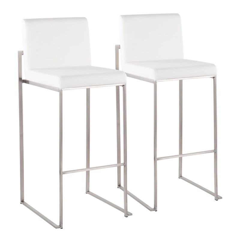 Tabouret de bar à dossier haut Silver Orchid Forrest - Lot de 2