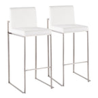 Tabouret de bar à dossier haut Silver Orchid Forrest - Lot de 2