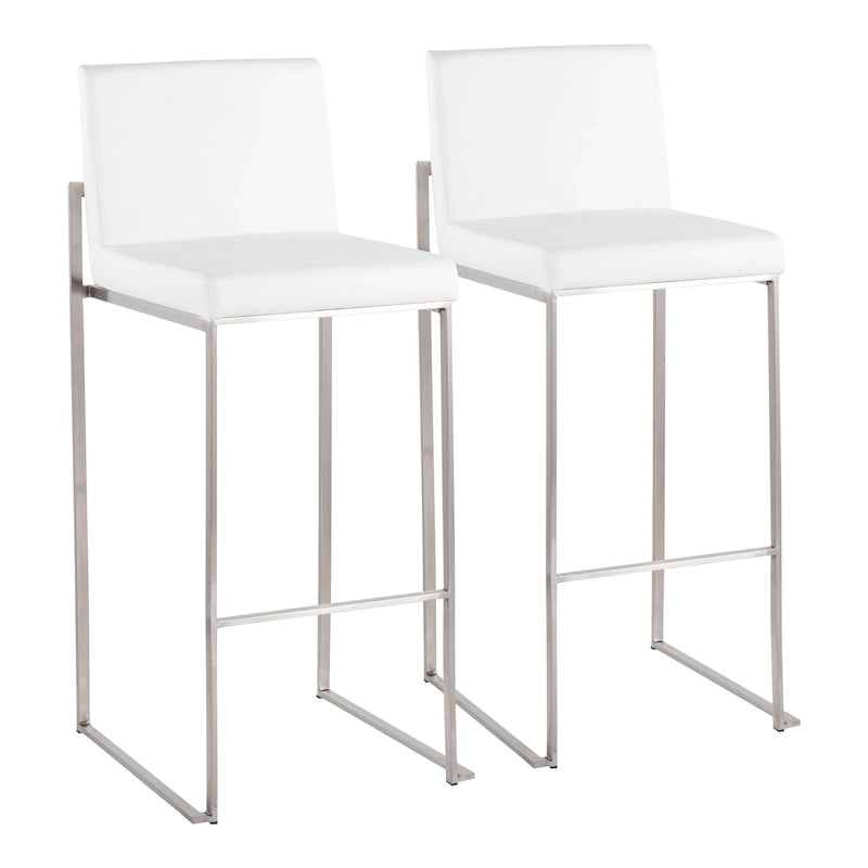 Tabouret de bar à dossier haut Silver Orchid Forrest - Lot de 2