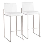 Tabouret de bar à dossier haut Silver Orchid Forrest - Lot de 2