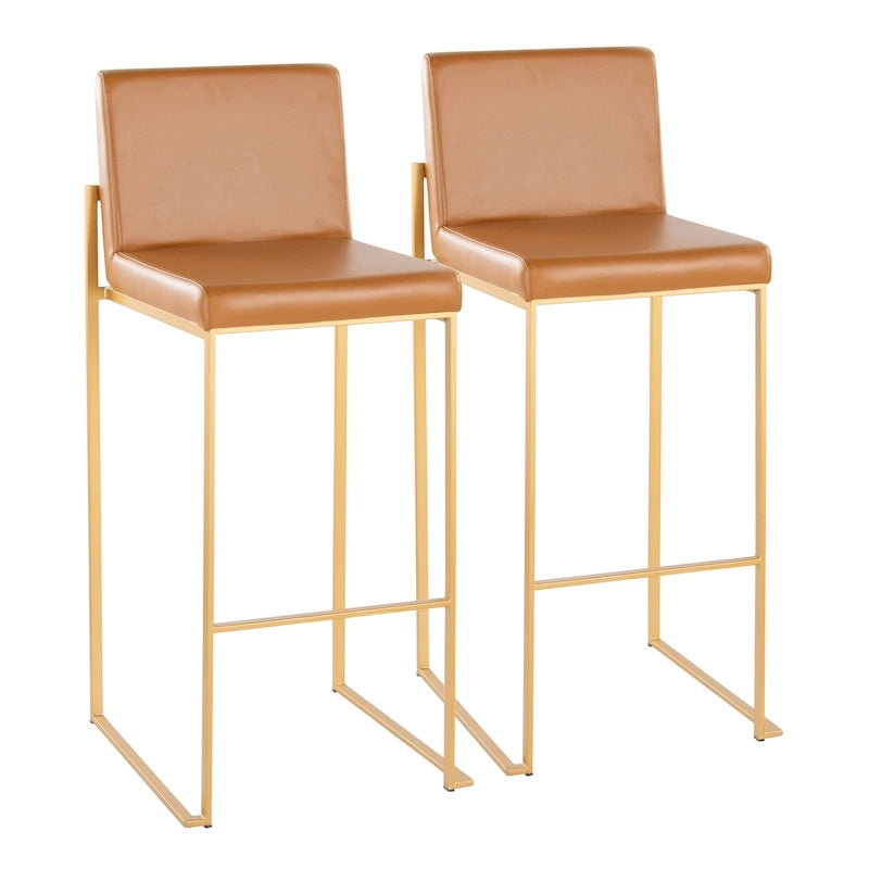 Tabouret de bar à dossier haut Silver Orchid Forrest - Lot de 2