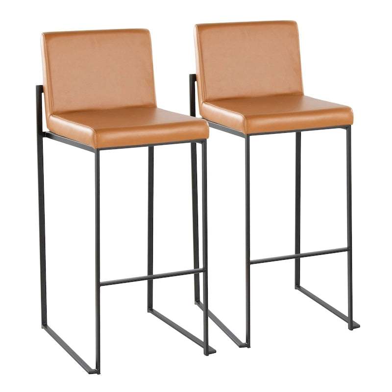 Tabouret de bar à dossier haut Silver Orchid Forrest - Lot de 2