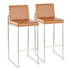 Tabouret de bar à dossier haut Silver Orchid Forrest - Lot de 2