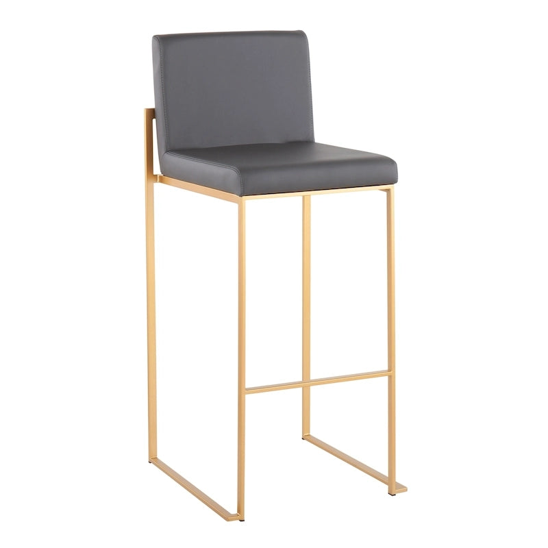 Tabouret de bar à dossier haut Silver Orchid Forrest - Lot de 2