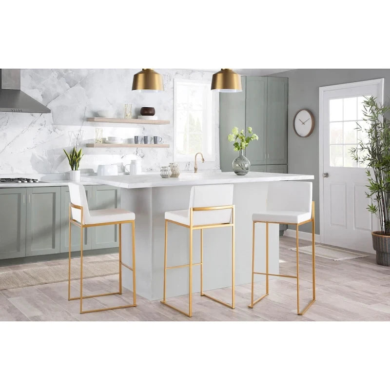 Tabouret de bar à dossier haut Silver Orchid Forrest - Lot de 2