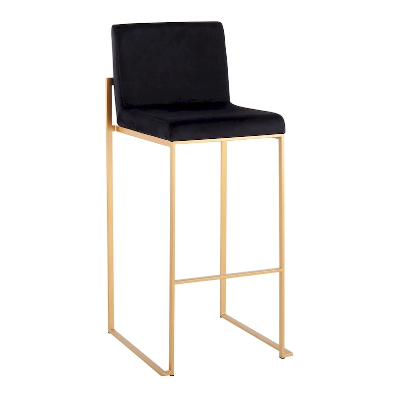 Tabouret de bar à dossier haut Silver Orchid Forrest - Lot de 2