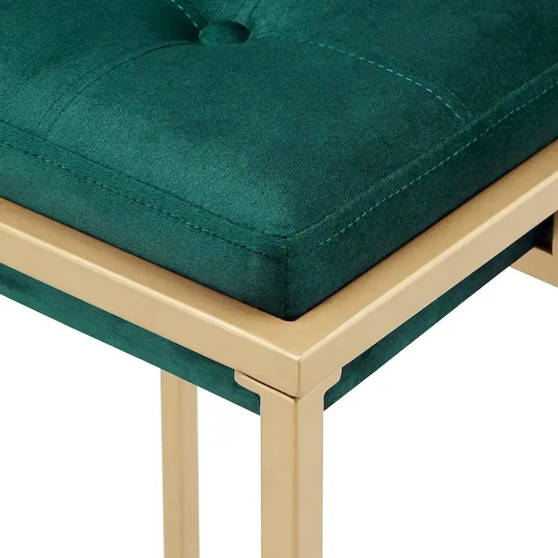 Tabourets de bar capitonnés en velours doré Perdita (lot de 2) par iNSPIRE Q Bold