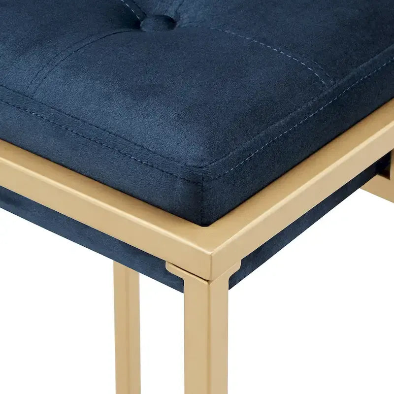 Tabourets de bar capitonnés en velours doré Perdita (lot de 2) par iNSPIRE Q Bold