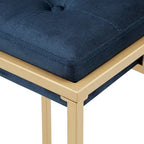 Tabourets de bar capitonnés en velours doré Perdita (lot de 2) par iNSPIRE Q Bold