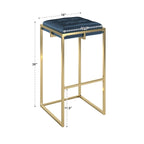Tabourets de bar capitonnés en velours doré Perdita (lot de 2) par iNSPIRE Q Bold