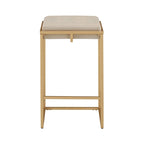 Tabourets de bar capitonnés en velours doré Perdita (lot de 2) par iNSPIRE Q Bold
