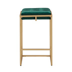 Tabourets de bar capitonnés en velours doré Perdita (lot de 2) par iNSPIRE Q Bold