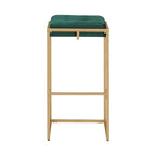 Tabourets de bar capitonnés en velours doré Perdita (lot de 2) par iNSPIRE Q Bold