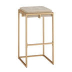 Tabourets de bar capitonnés en velours doré Perdita (lot de 2) par iNSPIRE Q Bold