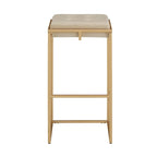Tabourets de bar capitonnés en velours doré Perdita (lot de 2) par iNSPIRE Q Bold