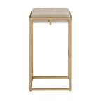 Tabourets de bar capitonnés en velours doré Perdita (lot de 2) par iNSPIRE Q Bold