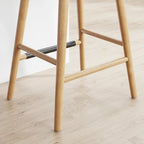 Tabouret de bar rembourré Barker Boucle, tabouret de comptoir sans dossier avec coussin