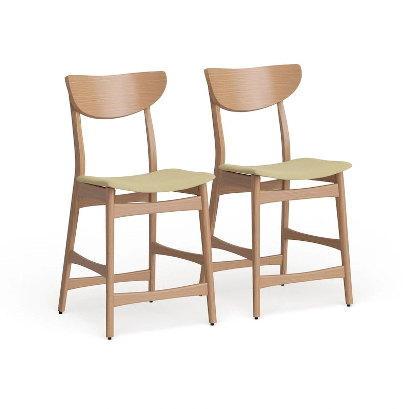 Tabouret de comptoir en bois Carson Carrington Lund de 61 cm (lot de 2) par Christopher Knight Home