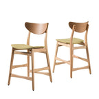 Tabouret de comptoir en bois Carson Carrington Lund de 61 cm (lot de 2) par Christopher Knight Home