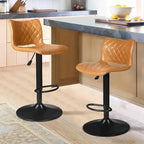 Ensemble de 2 tabourets de bar Bossin, réglables en hauteur, pivotants et avec dossier.