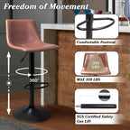 Ensemble de 2 tabourets de bar Bossin, réglables en hauteur, pivotants et avec dossier.