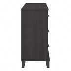 Commode grise de style transitionnel à grain texturé