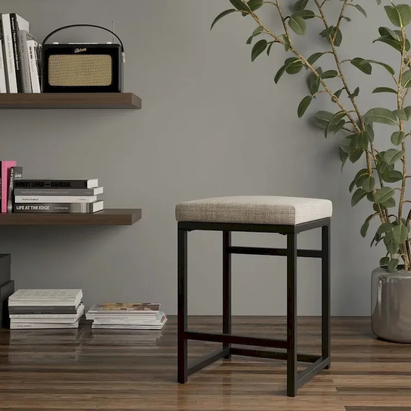 Tabouret de bar sans dossier HomePop en métal 24 pouces (61 cm)