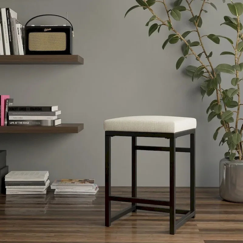 Tabouret de bar sans dossier HomePop en métal 24 pouces (61 cm)