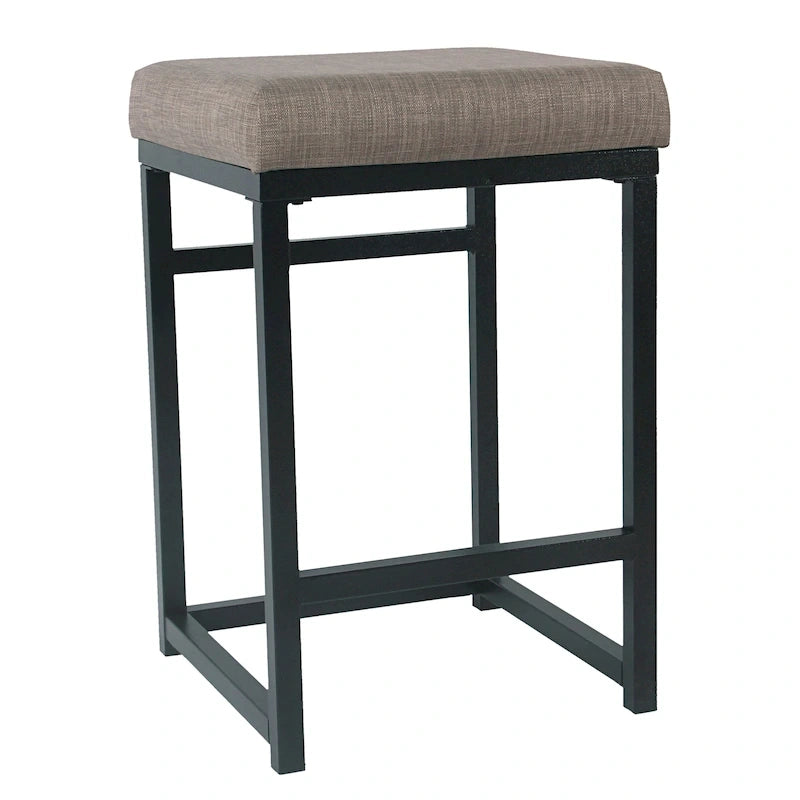 Tabouret de bar sans dossier HomePop en métal 24 pouces (61 cm)