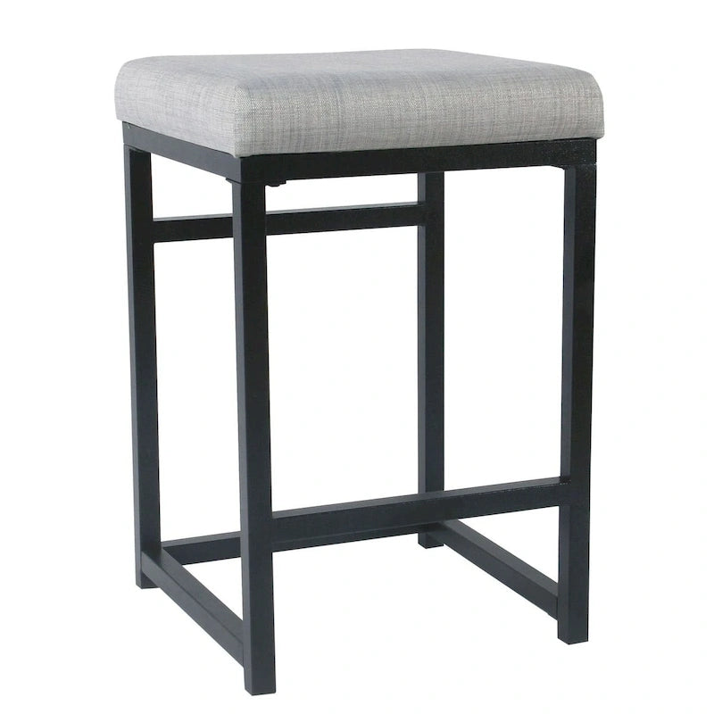 Tabouret de bar sans dossier HomePop en métal 24 pouces (61 cm)