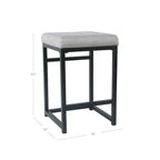 Tabouret de bar sans dossier HomePop en métal 24 pouces (61 cm)