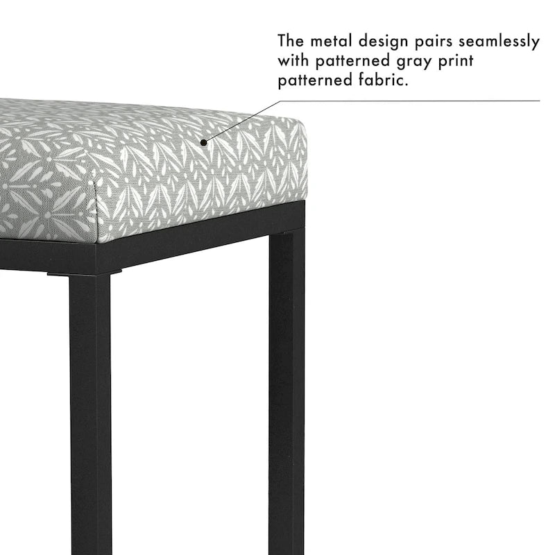 Tabouret de bar sans dossier HomePop en métal 24 pouces (61 cm)